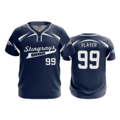 MENS 2-BUTTON SCOOP NECK LYCRA MESH OHIO-STINGRAYS-1