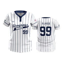 WOMENS 2-BUTTON SCOOP NECK LYCRA MESH OHIO-STINGRAYS-2