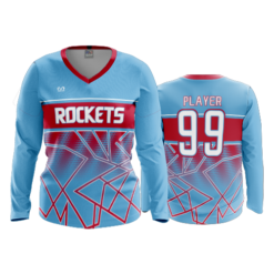WOMENS V-NECK LONGSLEEVE RIDGEDALE-ROCKETS-1