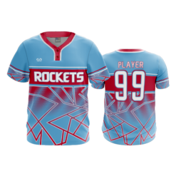 MENS 2-BUTTON SCOOP NECK LYCRA MESH RIDGEDALE-ROCKETS-1