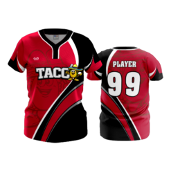 WOMENS 2-BUTTON SCOOP NECK LYCRA MESH TACO-1