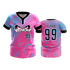 WOMENS 2-BUTTON SCOOP NECK LYCRA MESH SOUTHWEST-OHIO-VENOM-1