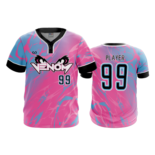 MENS 2-BUTTON SCOOP NECK LYCRA MESH SOUTHWEST-OHIO-VENOM-1