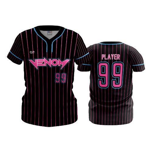 WOMENS 2-BUTTON SCOOP NECK LYCRA MESH SOUTHWEST-OHIO-VENOM-2