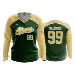 WOMENS V-NECK LONGSLEEVE ATHENS-BULLDOGS-1