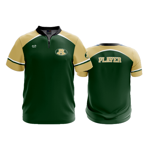 UNISEX 1/4 ZIP MICRO FIBER SHORT SLEEVE ATHENS-BULLDOGS-1