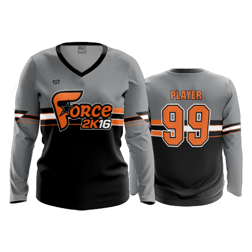 WOMENS V-NECK LONGSLEEVE FORCE-2K16-2