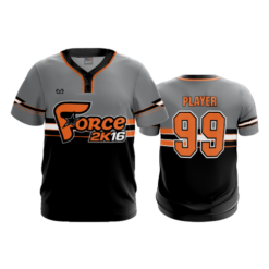 MENS 2-BUTTON SCOOP NECK LYCRA MESH FORCE-2K16-2