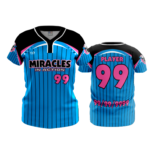 WOMENS 2-BUTTON SCOOP NECK LYCRA MESH MIA-1