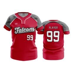 WOMENS NO BUTTON SCOOP NECK MINFORD-SOFTBALL-1