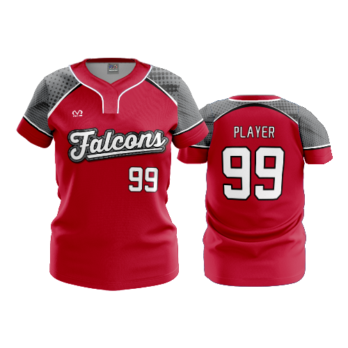 WOMENS NO BUTTON SCOOP NECK MINFORD-SOFTBALL-1