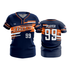 WOMENS 2-BUTTON SCOOP NECK LYCRA MESH TITANS-1