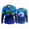WOMENS V-NECK LONGSLEEVE DC-WATER-TEAM-BLUE-WAVE-1