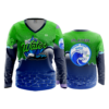 WOMENS V-NECK LONGSLEEVE DC-WAVE-TEAM-BLUE-2