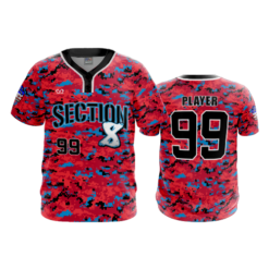 MENS 2-BUTTON SCOOP NECK LYCRA MESH SECTION-8-1