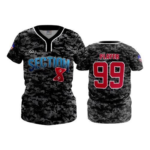 WOMENS 2-BUTTON SCOOP NECK LYCRA MESH SECTION-8-2