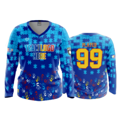 WOMENS V-NECK LONGSLEEVE AUSTISM-1