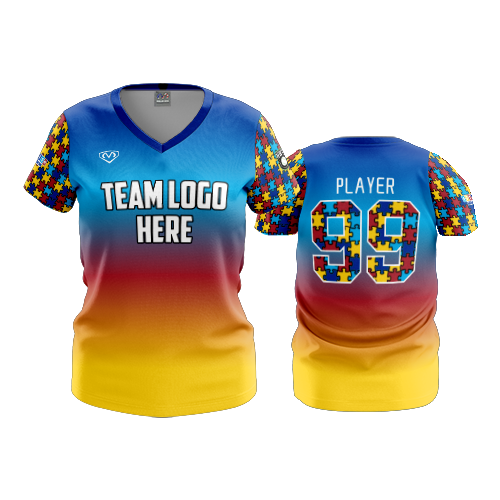 WOMENS V-NECK AUTISM-2