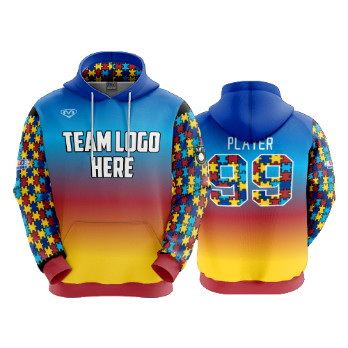 UNISEX FLEECE HOODY AUTISM-2