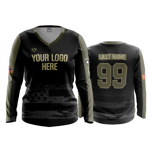 WOMENS V-NECK LONGSLEEVE TROOPS-2