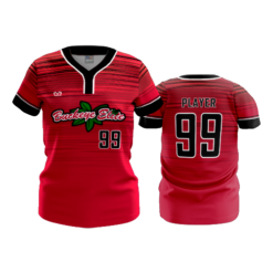 WOMENS 2-BUTTON SCOOP NECK LYCRA MESH BUCKEYE-ELITE-1