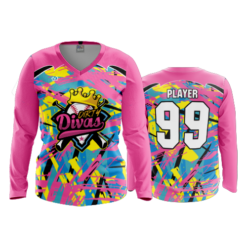 WOMENS V-NECK LONGSLEEVE DIRTY-DIVAS-1