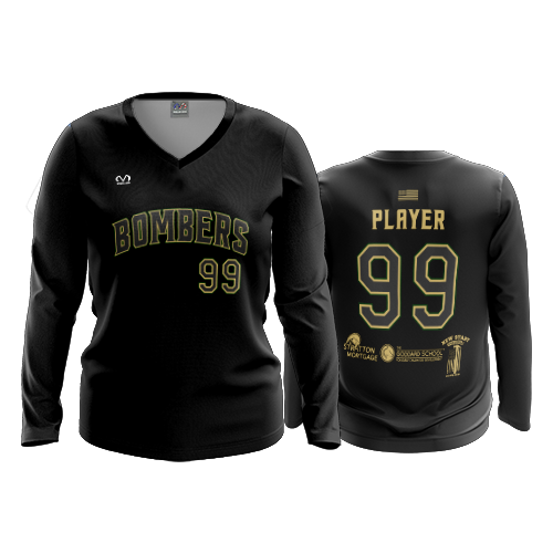 WOMENS V-NECK LONGSLEEVE BOMBERS-2