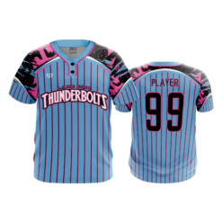 MENS 2-BUTTON SCOOP NECK LYCRA MESH LAKE-ERIE-THUNDERBOLTS-1