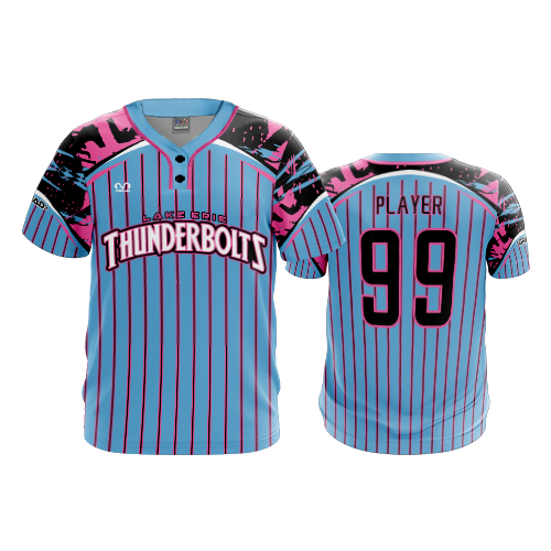 MENS 2-BUTTON SCOOP NECK LYCRA MESH LAKE-ERIE-THUNDERBOLTS-1