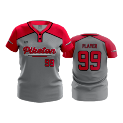 WOMENS 2-BUTTON SCOOP NECK LYCRA MESH PIKETON-FP-1