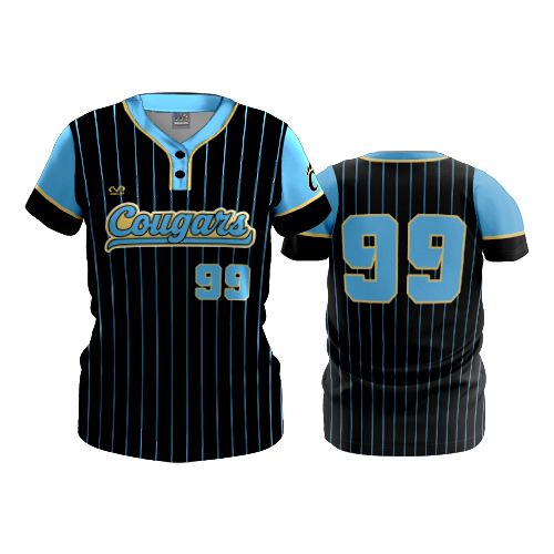 WOMENS 2-BUTTON SCOOP NECK LYCRA MESH COUGARS-1