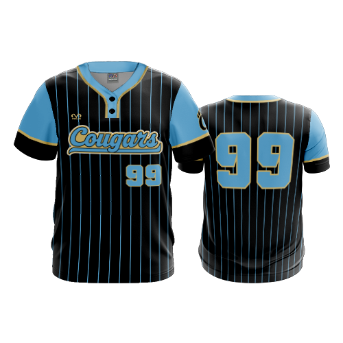 MENS 2-BUTTON SCOOP NECK LYCRA MESH COUGARS-1