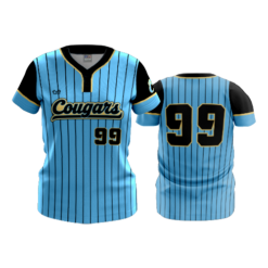 WOMENS 2-BUTTON SCOOP NECK LYCRA MESH COUGARS-2