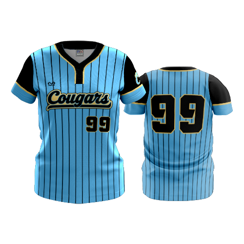 WOMENS 2-BUTTON SCOOP NECK LYCRA MESH COUGARS-2