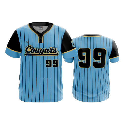 MENS 2-BUTTON SCOOP NECK LYCRA MESH COUGARS-2