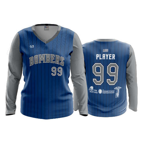 WOMENS V-NECK LONGSLEEVE BOMBERS-1