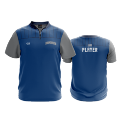 UNISEX QUARTER ZIP MICRO FIBER SHORT SLEEVE BOMBERS-1