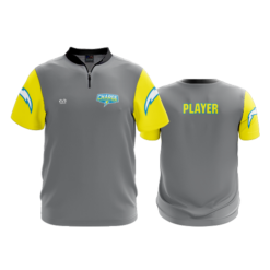 UNISEX QUARTER ZIP MICRO FIBER SHORT SLEEVE CHARGE-BASKETBALL