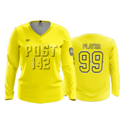 WOMENS V-NECK LONGSLEEVE POST-142-SHOCKERS-1