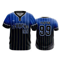 MENS 2-BUTTON SCOOP NECK LYCRA MESH DANVILLE-DIAMONDBACKS-2