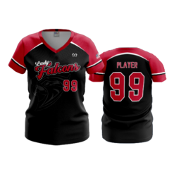 WOMENS V-NECK FAIRFIELD-UNION-FALCONS-YOUTH-SOFTBALL