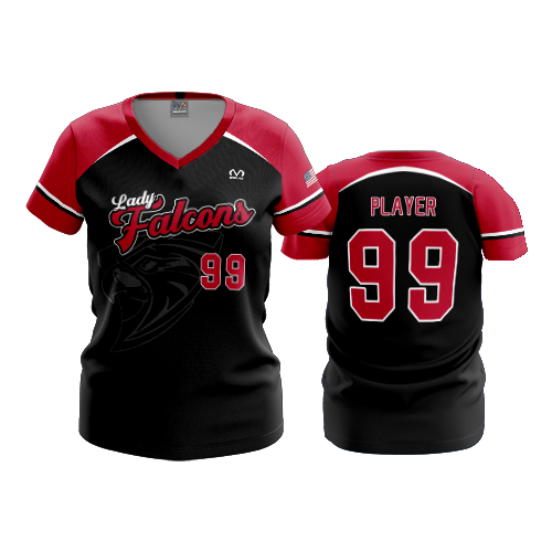 WOMENS V-NECK FAIRFIELD-UNION-FALCONS-YOUTH-SOFTBALL