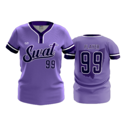 WOMENS 2-BUTTON SCOOP NECK LYCRA MESH OHIO-SWAT-1