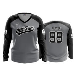 WOMENS V-NECK LONGSLEEVE HOT-FRIES-2