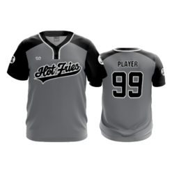 MENS 2-BUTTON SCOOP NECK LYCRA MESH HOT-FRIES-2