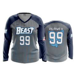WOMENS V-NECK LONGSLEEVE BEAST-1