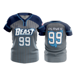 WOMENS 2-BUTTON SCOOP NECK LYCRA MESH BEAST-1