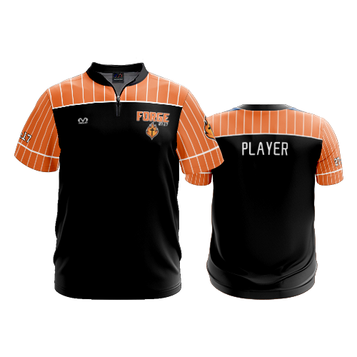 UNISEX QUARTER ZIP MICRO FIBER SHORT SLEEVE FORGE-ADDS