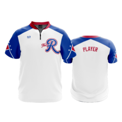 UNISEX QUARTER ZIP MICRO FIBER SHORT SLEEVE RAMSTIEN-ROYALS-1