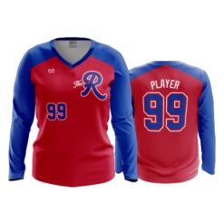 WOMENS V-NECK LONGSLEEVE RAMSTIEN-ROYALS-2